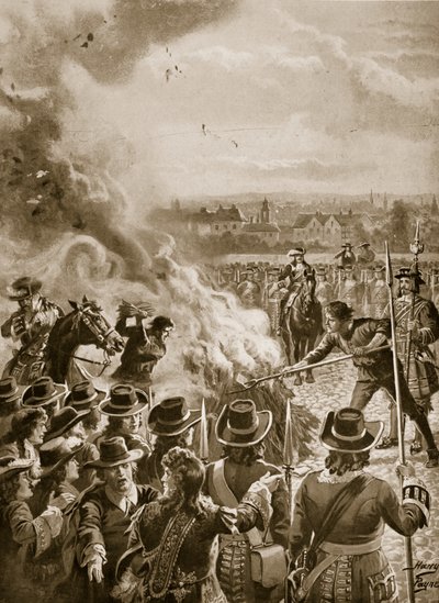 Das Verbrennen der Broschüre von Blount durch den Henker, Illustration aus 